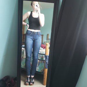 American Eagle Mid Rise Dark Wash Jeggings Size 6